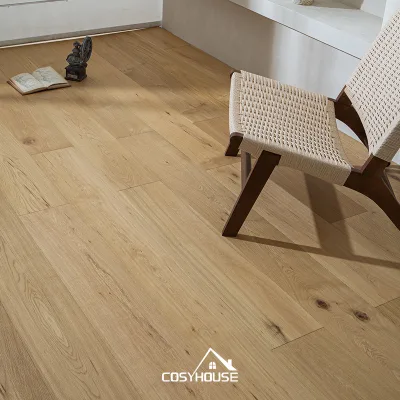 Light Oak Engineered Wood Flooring Straight Plank Multi Layer Wooden Floor