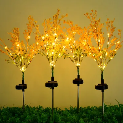 New Design YN Starlight Solar Panel Powered LED Rape Flower Lamp CE Certified IP65 Waterproof for Balcony Lawn Villa Decoration