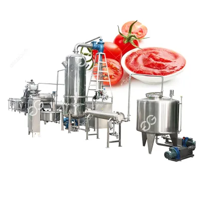 Small Multifunction Tomate Paste Maker with Engine & Motor 304 Stainless Steel Commercial Use Ketchup Preparation Packaging Line