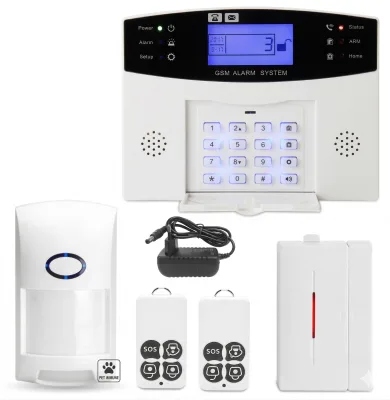 GSM Home Alarm System Wireless 433MHz: LCD Security Kit with Pet-Immune Motion Detector & Voice Prompt for House Anti-theft