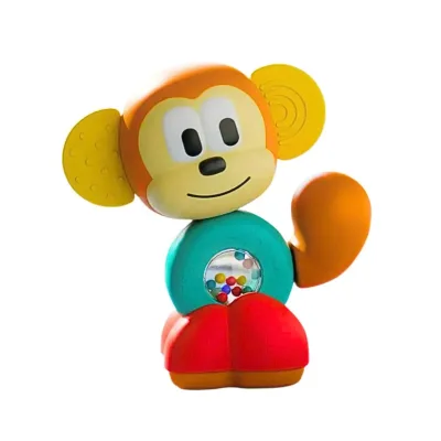 DIY Assembly Cartoon Monkey Building Blocks Baby Shake Rattles Teething Toy Soft Silicone Sensory Montessori Educational Toy