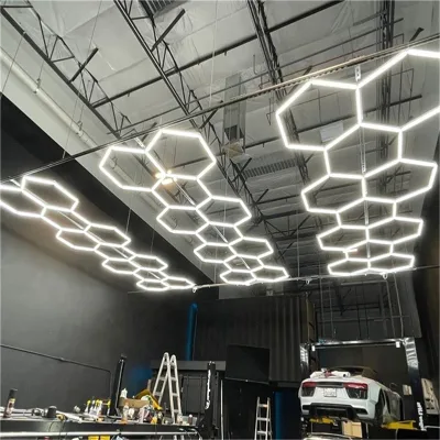 Commercial Led Lighting Hexagon Lights Honeycomb Working Light Led for Barbershop Garage Wall Lamp