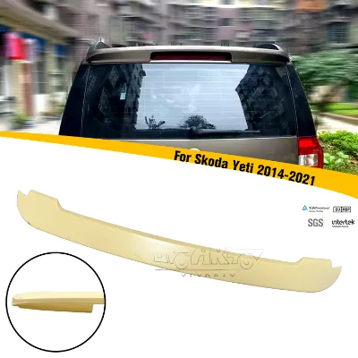 Cars Decorations ABS Plastic Carbon Fiber Rear Boot Spoiler Wing for Skoda Yeti 2014 2015 2016 2017 2018 2019 2020 2021