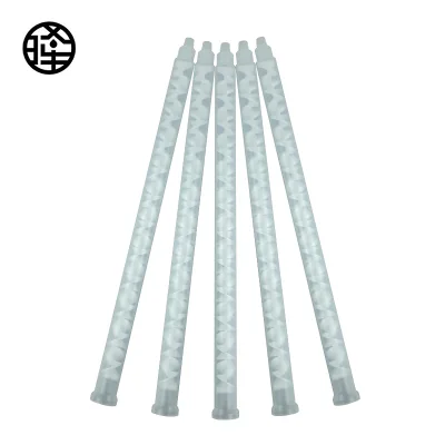 Transparent Static Mixer Nozzle 315.5mm Length 24.7mm Outer Diameter for 2K Adhesive