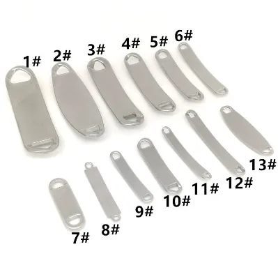 2023 Silver Stainless Steel Different Sizes bar Plates Can Engrave Charms for Bracelet Making