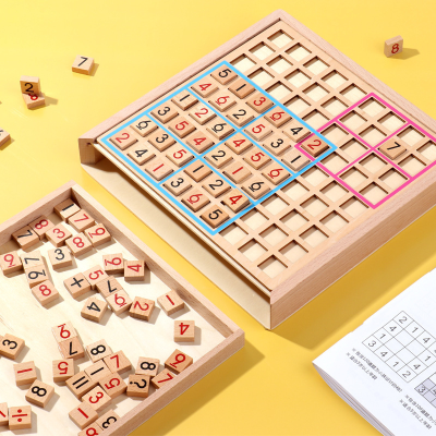 Elementary School Children 14+ Years Wooden Logical Thinking Early Educational Sudoku Toy