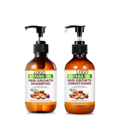 Private Label Raw Organic Batana Oil Batana Oil Shampoo Conditioner for Men & Women Hair Regrowth