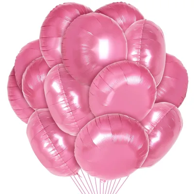 Luxury Glossy 18 Inch Round Metallic Foil Balloons Shiny Mylar Balloons Assorted Colors for Grand Opening Party Decor