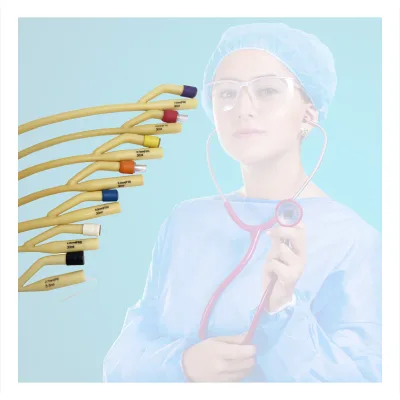Sterile Foley Catheter Latex Double Lumen and Triple Lumen Medical Consumables Other Medical Supplies