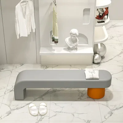 2025 Commercial Velvet Shoe Changing Stool Modern Home Furniture Wood End Bench for Sofa Bed Home Office Long Sitting Comfort