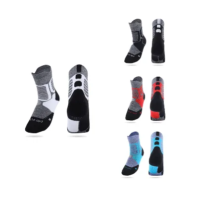 OEM Custom Crew Youth Autumn Sports Running Socks Standard Thickness Towel Non-Slip Antibacterial Elastic Outdoor Hiking