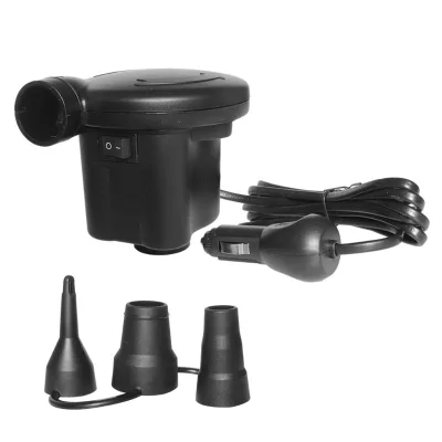 High Quality DC12V Electric Air Pump Home and Car Use Quick Inflate and Deflate with 3 Nozzles 50W Low Pressure Power