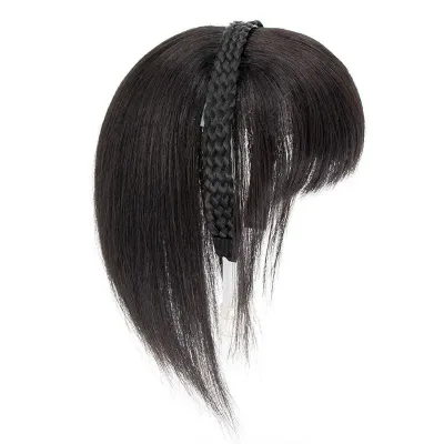LONGFOR Headband Bangs Silk Base with One Clips Real Human Hair Toupee Wholesale Chinese Hair
