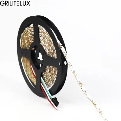 5V Low Voltage 6mm Pcb Bendable S Shape Led Strip Light High-Density 60 LEDs/m Programmable RGB Dream Color LED Strip