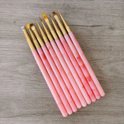 Jade Acrylic Nail Art Brush Professional Painting Drawing Pen Gel Polish Pen Sweep Function Blending Pen Basic
