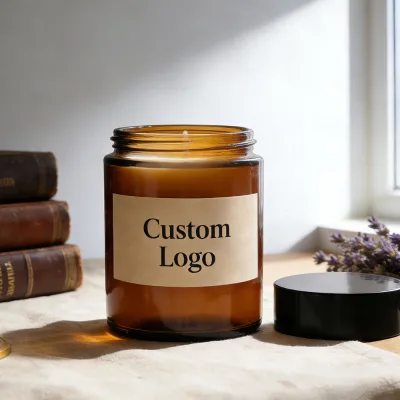 Manufacturing Customizable Bulk Candle Vessels Empty 150ml Amber Cylinder Glass Candle Jar with Aluminum Cap
