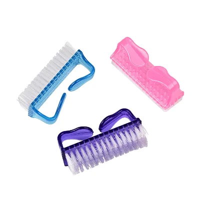 Pink Nail Art Cleaner Brushes Clean Mini Plastic Nail Dust Cleaning Brush
