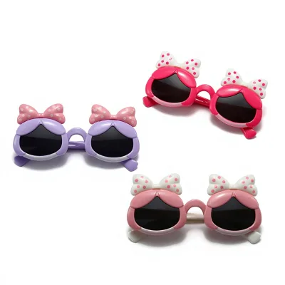 Cute Personalized Womens UV400 Polarized Sunglasses with Bow Princess-Style Full Frame for Outdoor Use Sports & Cycling; 2598