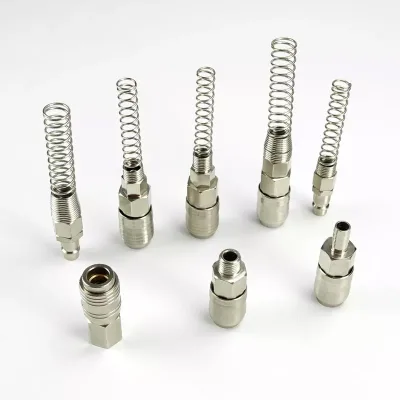 Standard EU Style Pneumatic Quick Coupling PU Trachea Joint With Protective Spring for Hose 8x5mm Air Hose Connector