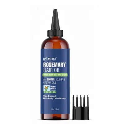 Mokeru Natural Rosemary & Argan Oil Hair Growth Treatment for Hair Loss Sparse Hair Dry Scalp-Organic Cold Pressed Essential Oil