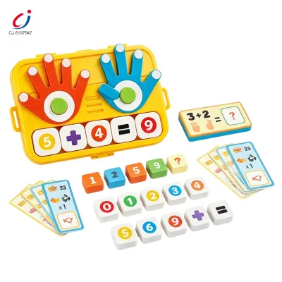 Chengji Montessori Digital Math Educational Toy Colorful Kids Learning Game Number Block New Arrival Math Finger Counting Toy