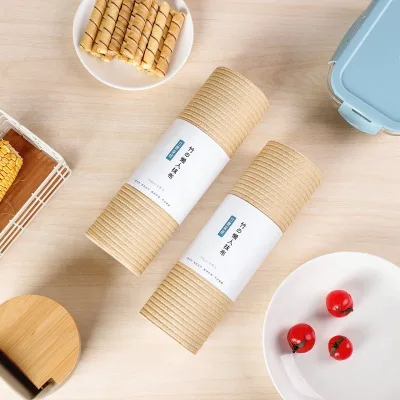 High Disposable Large Reusable Bamboo Pulp Microfiber Kitchen Cleaning Cloths Embossed Dry Wipes for Table Glass No Binders