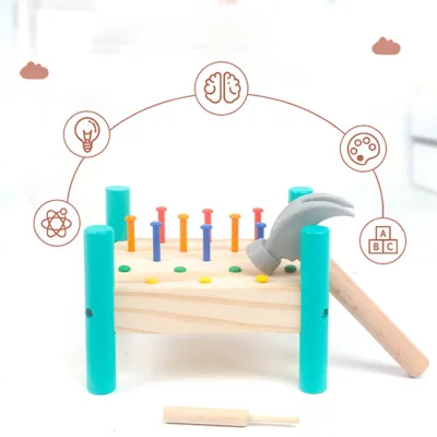 Pounding Bench Toy with Hammer with Pegs for Kids Boys Girls Gifts Developmental Toy