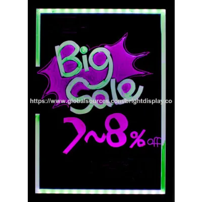 Wholesale DIY Electric Fluorescent Marker Pen Neon Light Illuminated Message Board LED Cleaning Writing Board Advertising Boards