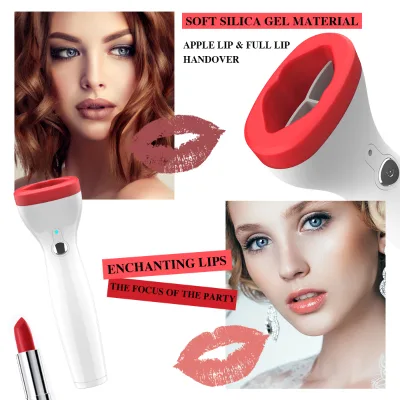 Enlarge Sexy Apple Full Lips Machine Equipment Waterproof USB Technology Battery Style Custom Electric Lip Pump Plumper Device