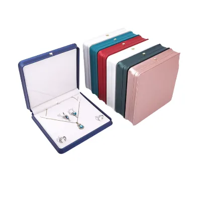 Free Samples, Custom logo Crown Leather Jewelry Box, High-end Necklace Set Box, Ring Pendant Box, Bracelet Box