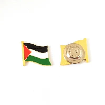 Free Mold Metal Craft Palestine Flag Lapel Pin Palestine National Day Magnet Pin