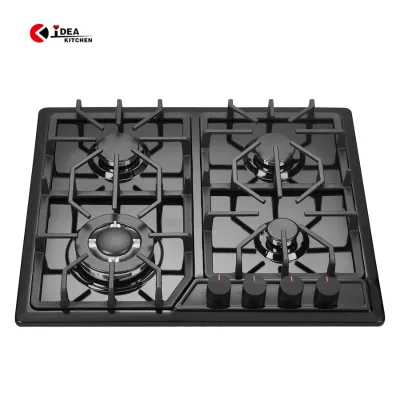 IDEA New Design Fashionable Hot Selling 5 Burner Glass Cast Iron Pot Rack High End Gas Stove Kitchen Cooker