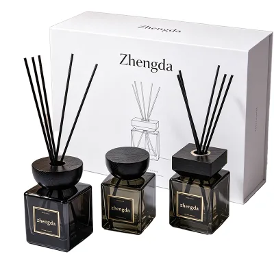 Custom Logo Glass Reed Diffuser Eco Friendly BPA Free Long Lasting 200ml Home Fragrance Aromatherapy Air Freshener Decorative