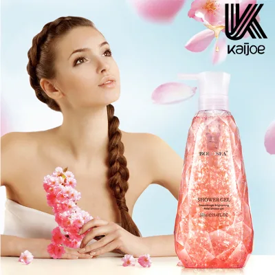 Private Label Wholesale Bottle Natural Body Rose Essential Oil Shower Gel