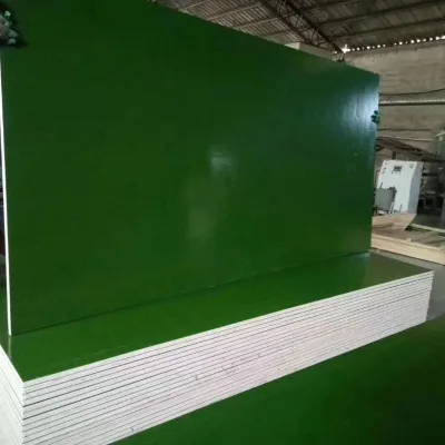 Pvc Building Materials Green Plastic Film Faced Plywood 18mm Wood Core Plywood Boards for Kuwait Market