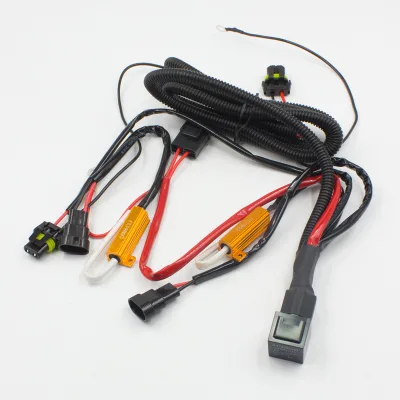 40A Relay Wiring Harness 50W Load Resistor H1 H7 H11 9005 9006 H3 for HID Headlight Xenon Bulb Ballast Connector No Error Canbus