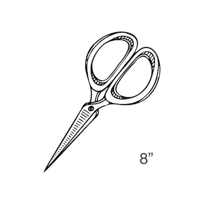 8\" High Carbon K5 Steel Tailor Scissors Japan Fabric-Friendly Blade with Screw Tension System