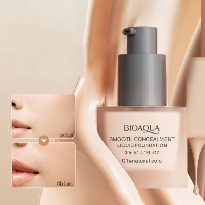 BIOAQUA Korean Private Label Whitening Cosmetics Beauty Makeup Base Cream Natural Waterproof Concealer Pore Foundation