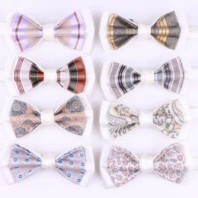High Quality New Fashion Men's Polyester Bowtie for Banquet Wedding Bow Tie Accessories