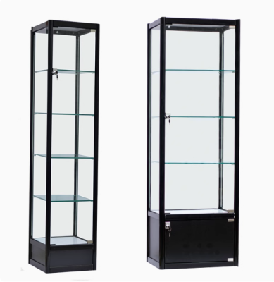 LED Lighted Lockable Glass Showcase