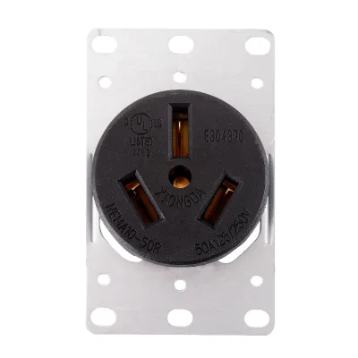 Factory Price 50A 250V NEMA10-50R Professional Certification Industrial Electrical Plug PA66/Nylon Material High Durability