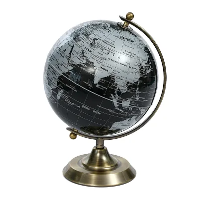 20cm English District Bronze Brushed Bracket Globe Geography School Supplies Large Globe Pendent