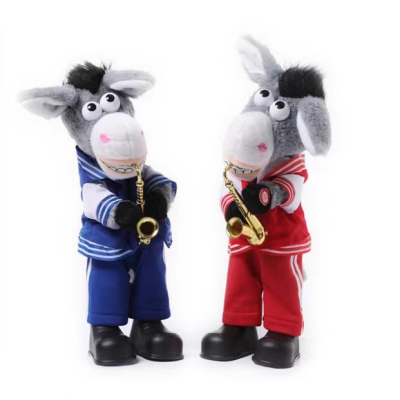 BELO TEMPO Super Soft Plush Donkey Toy-Electric Animated Singing & Dancing Donkey for Birthday