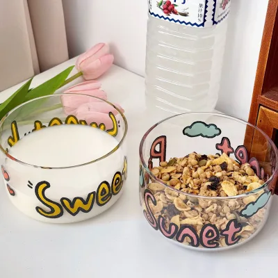 Factory Supplier High Borosilicate Durable Glass Salad Bowl
