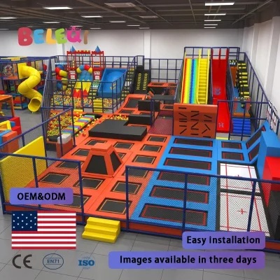 Commercial Outdoor Bounce Trampoline Park Sun Protection Design Family Entertainment Play Equipment for Backyard