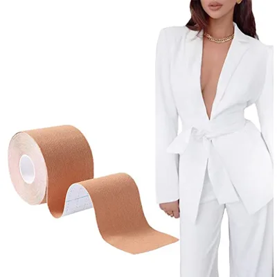 Invisible Breast Lift w Silicone Breast Petals Reusable Adhesive Bra Tape Nipple Covers Boob Tape for Large Breasts A-G Cup