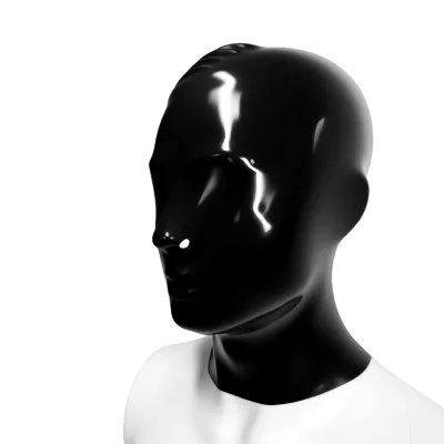 Handmade Natural Rubber 2d Latex Head Cover Mask With Zipper For Bdsm Products