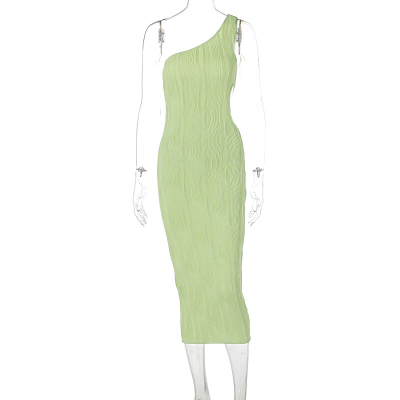 New Arrival Designs Women Sleeveless Fancy Dress for Party Wear One Shoulder Fishtail Casual Dress