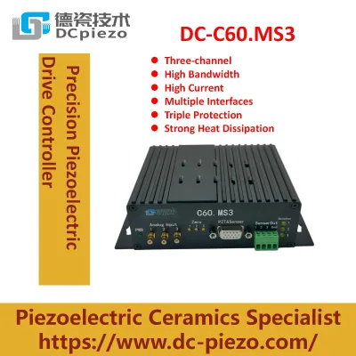 Piezoelectric Controller with Sensor Feedback 24VDC Input 0-120V Output for Piezo Actuator & Lens Positioning
