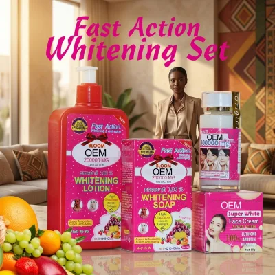 OEM /ODM Custom GLUTA WHITE Fast Collagen Lightening Whitening Anti-Aging Vegan Moisturizing for Skincare Set for Brightening